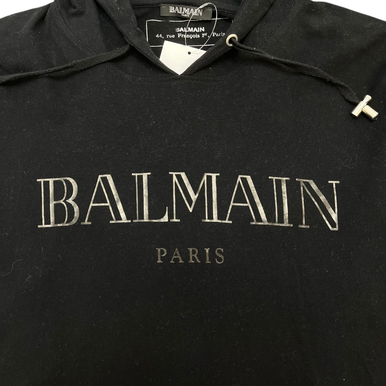 Men's Logo Print Hoodie Black Size L - Photo 6
