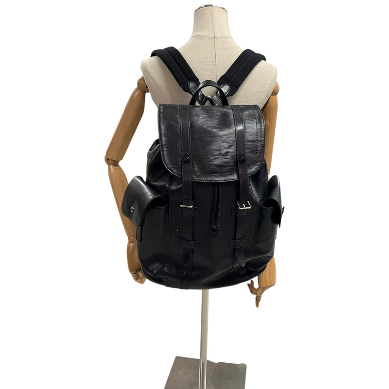 Men's Epi Leather Christopher Mm Backpack Black