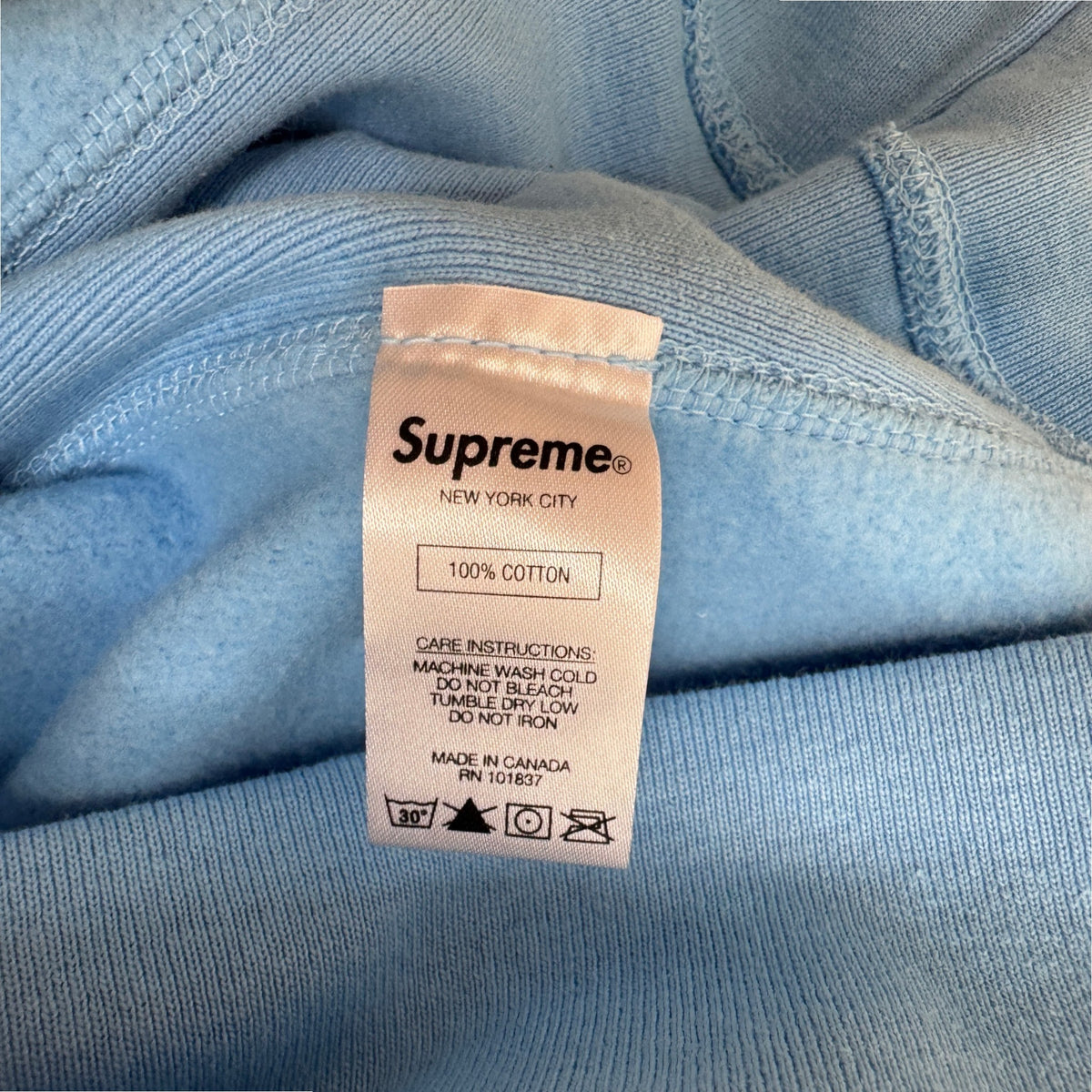 Men's Bandana Box Logo Hoodie Blue Size L - Photo 7