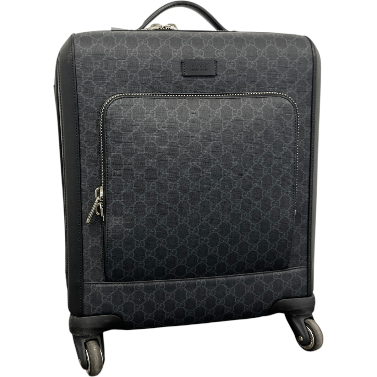 Men's GG Supreme Travel Bag Black - Photo 5