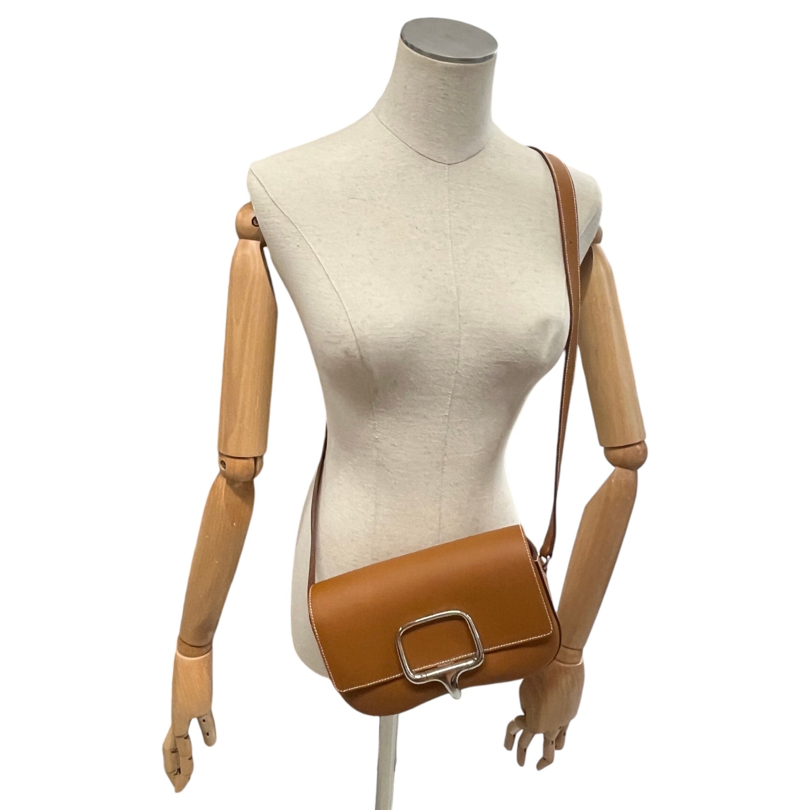 Women's Della Cavalleria Elan Gold Epsom Bag Brown - Photo 2