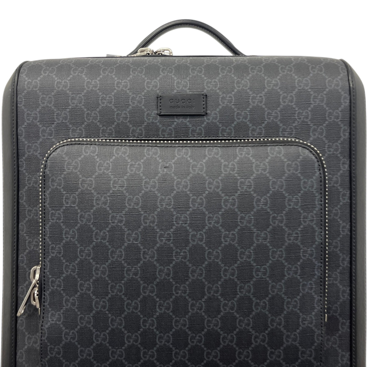 Men's GG Supreme Travel Bag Black - Photo 12