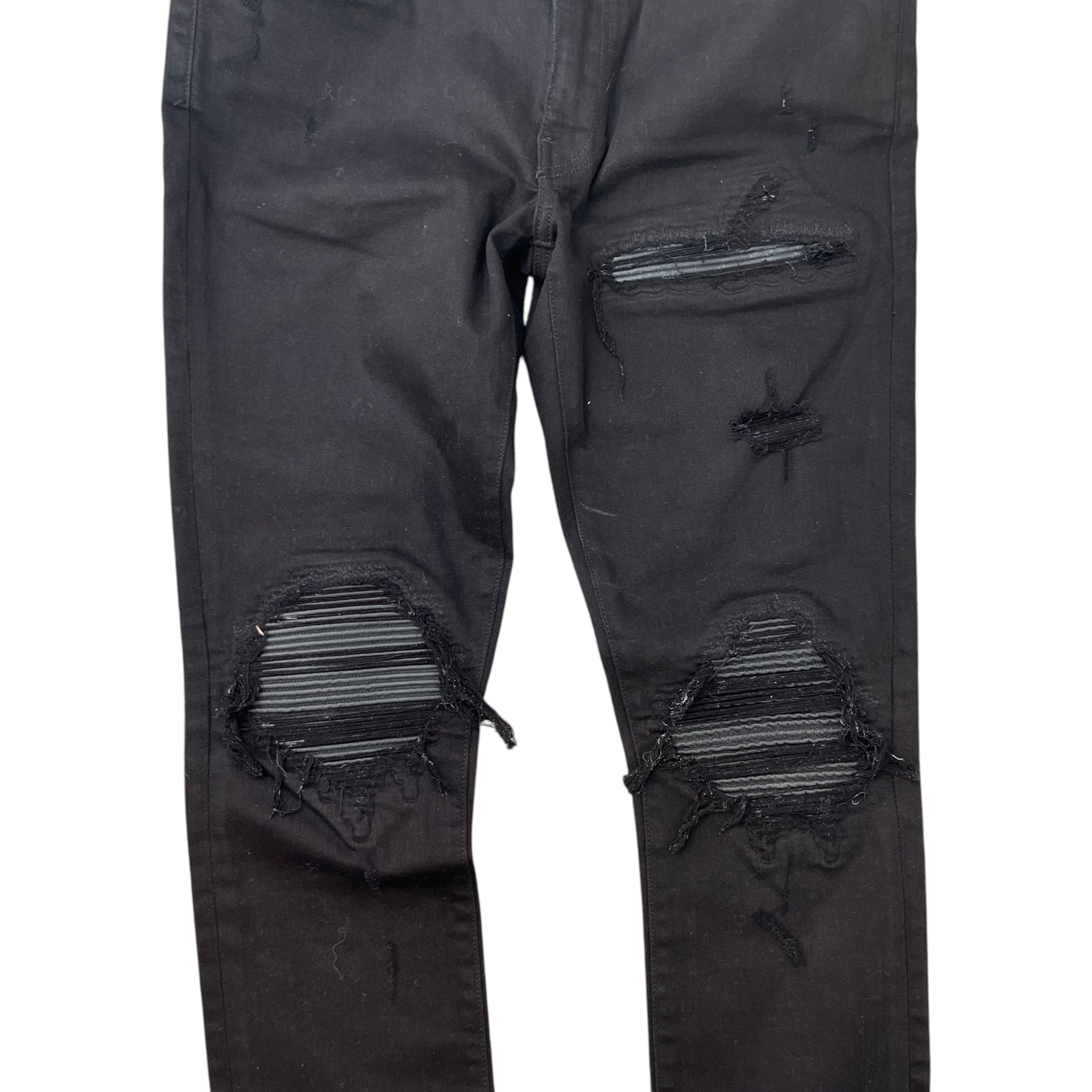 Men's Mx1 Distressed Skinny Jeans Black Size Waist 32" - Photo 5