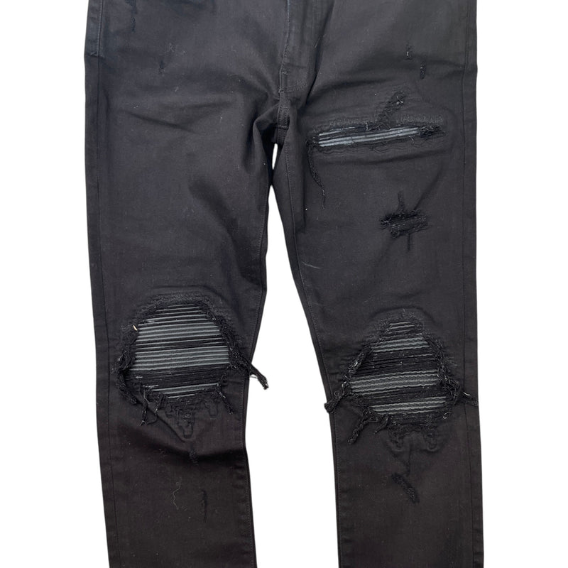 Men's Mx1 Distressed Skinny Jeans Black Size Waist 32"