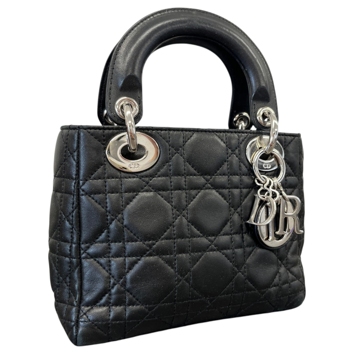 Women's Mini Lady Dior Handbag Black - Photo 4
