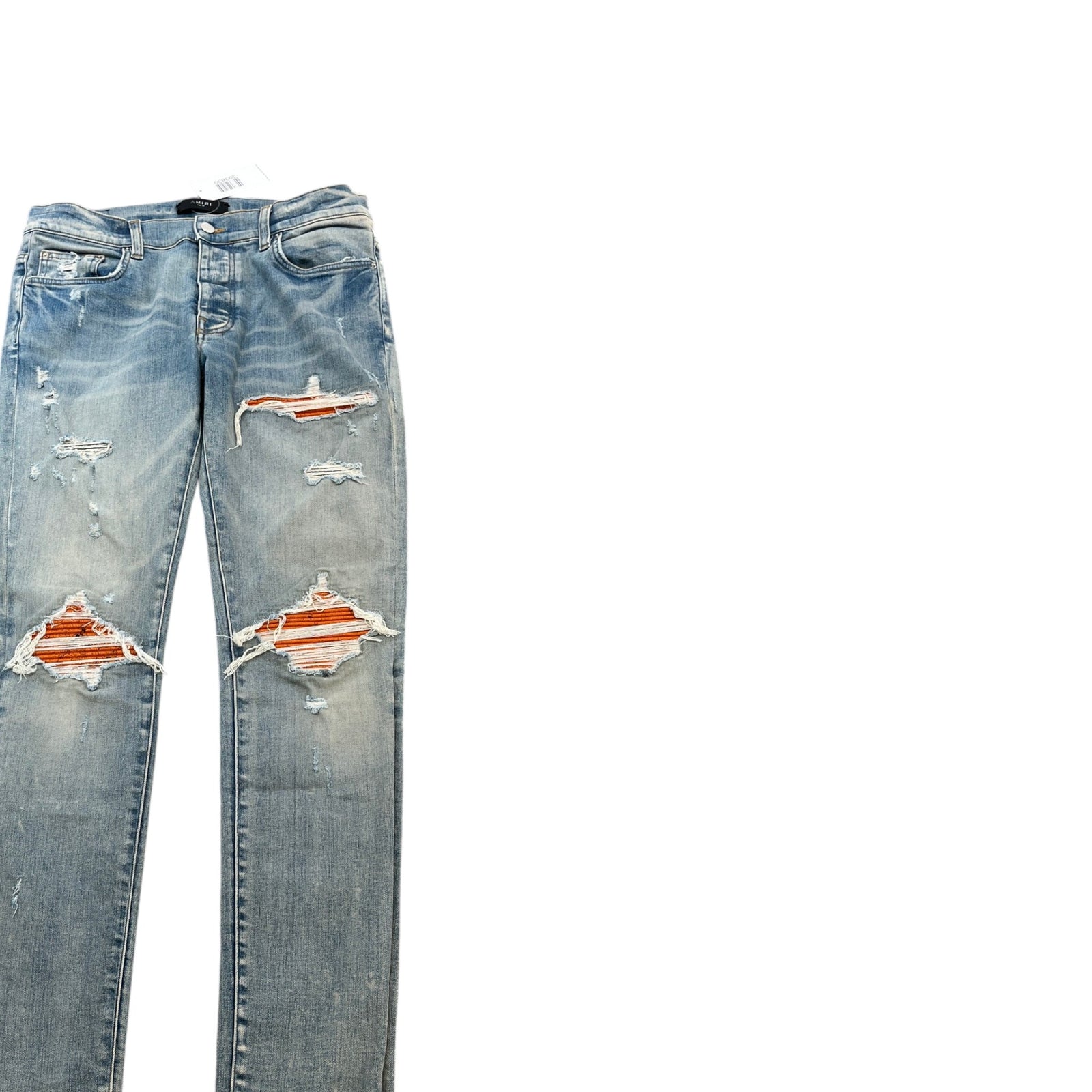Men's MX1 Distressed Jeans Blue Size W32 - Photo 3
