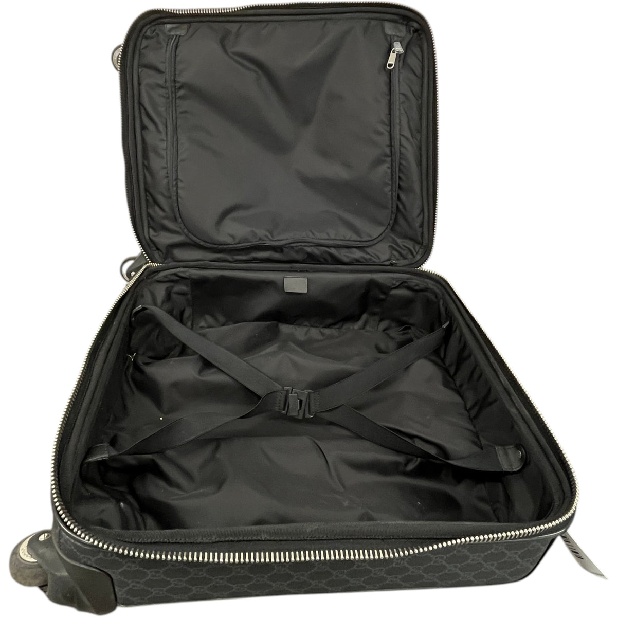 Men's GG Supreme Travel Bag Black - Photo 13