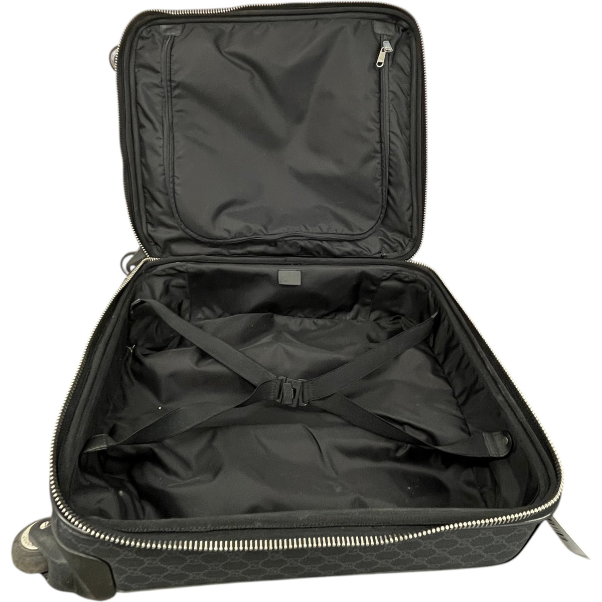 Men's GG Supreme Travel Bag Black - Photo 14