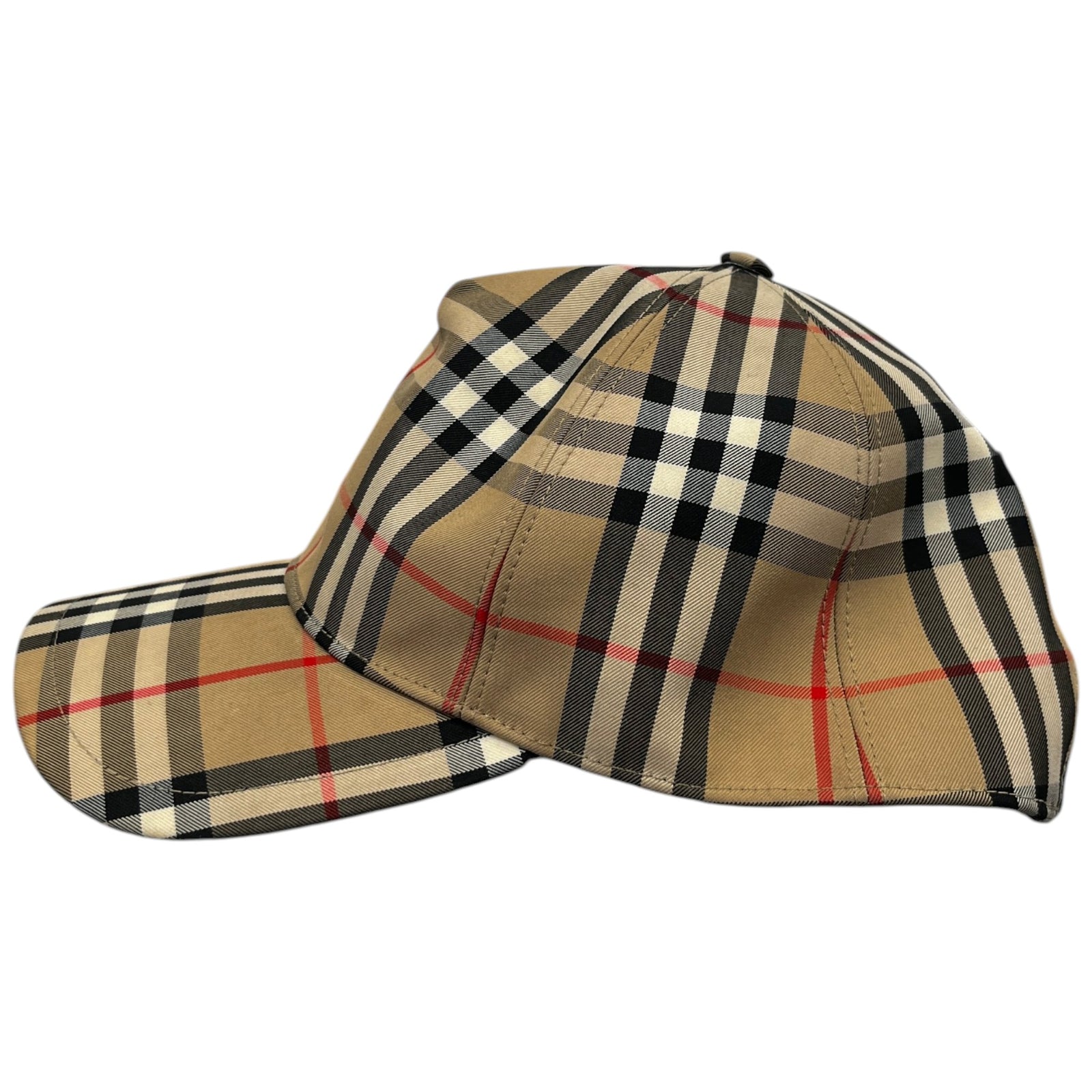 Men's Checkered Cap Beige Size S - Photo 6