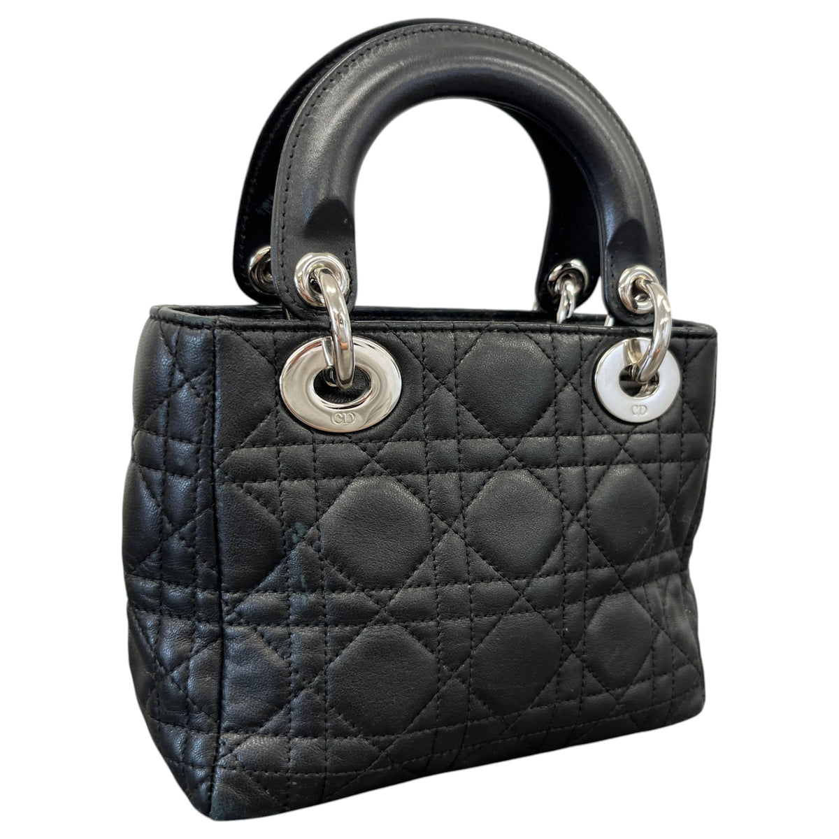 Women's Mini Lady Dior Handbag Black - Photo 8