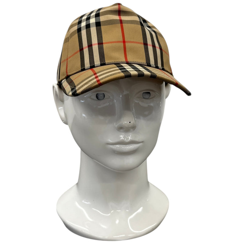 Men's Checkered Cap Beige Size S