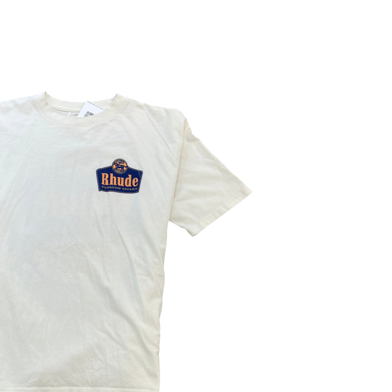 Men's Grand Cru Cigars Graphic T-Shirt White Size M