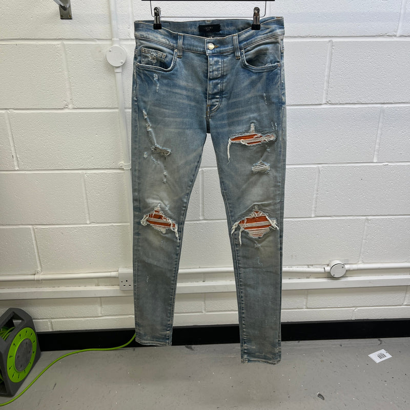 Men's MX1 Distressed Jeans Blue Size W32