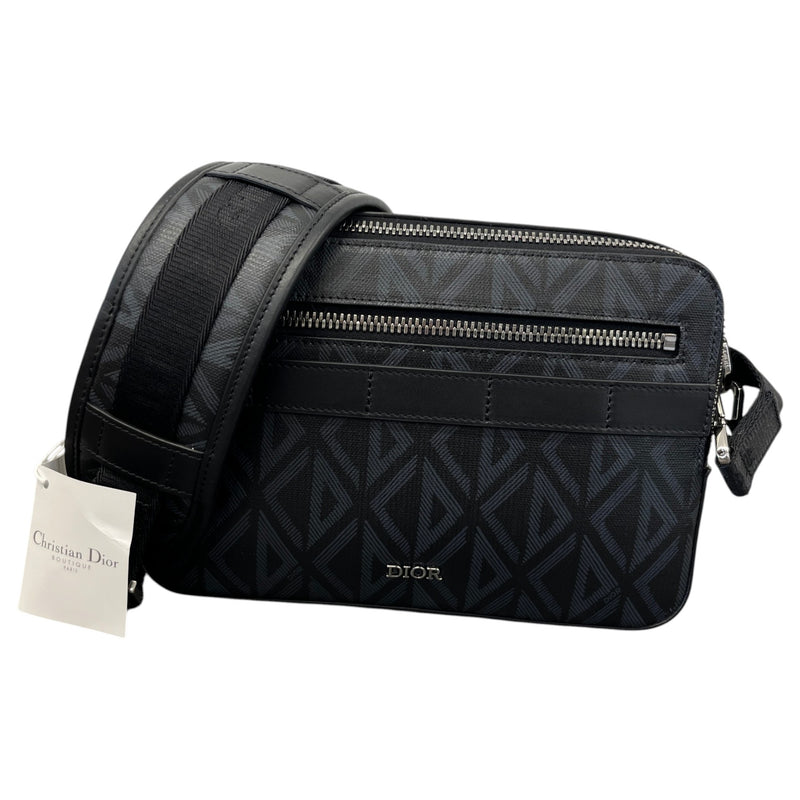 Men's CD Diamond Safari Messenger Bag Black
