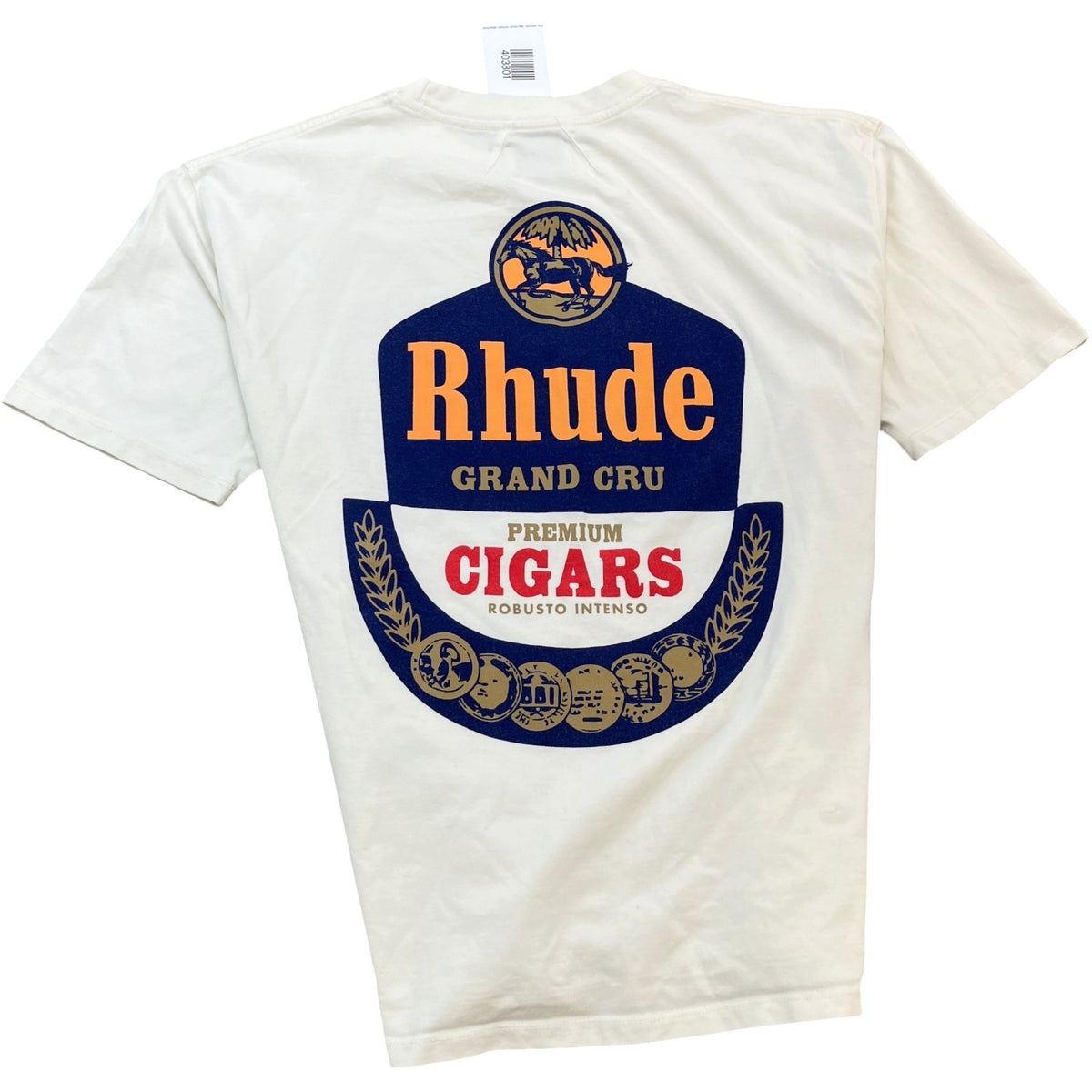 Men's Grand Cru Cigars Graphic T-Shirt White Size M - Photo 2
