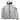 Men's Applique Logo Down Jacket Grey Size XXL