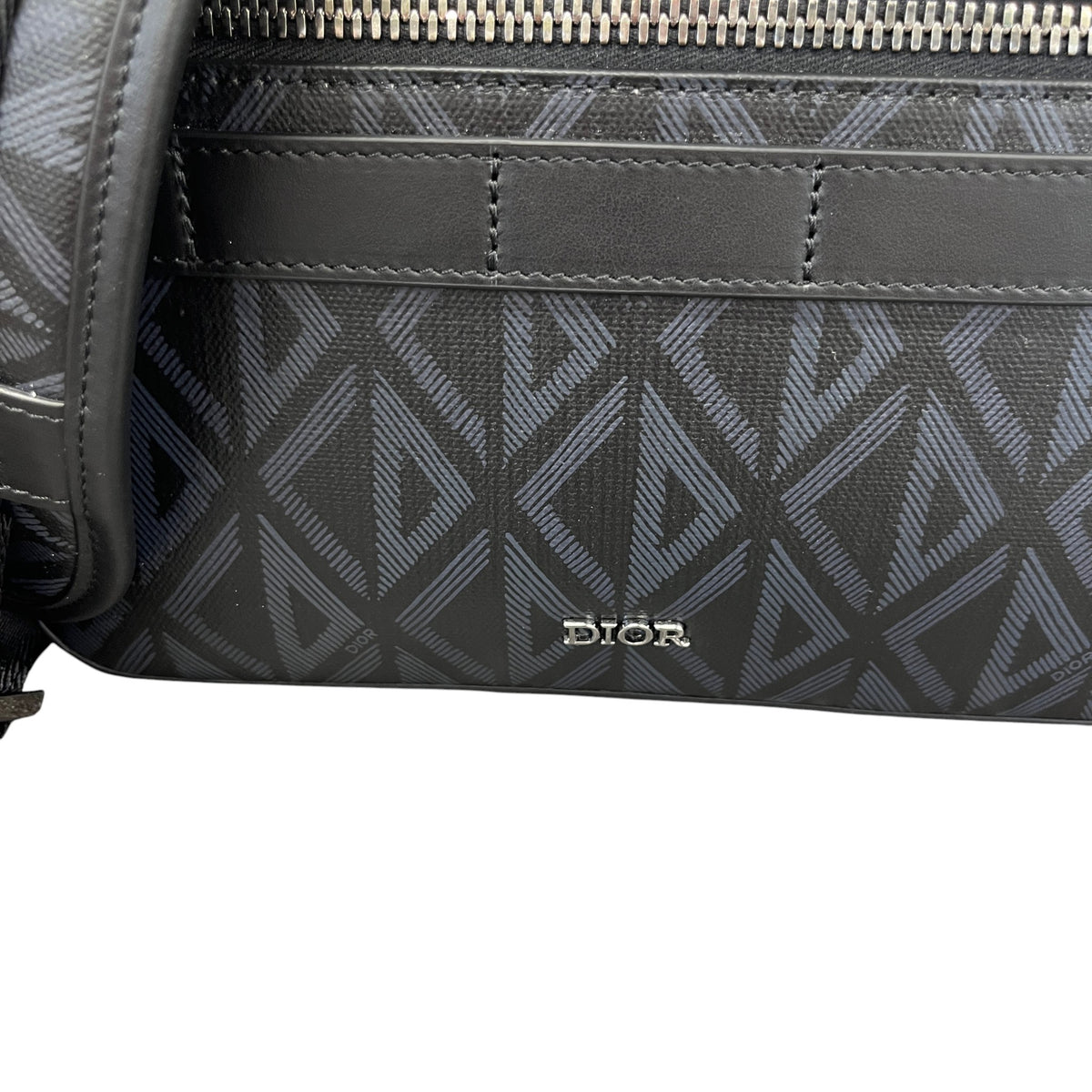 Men's CD Diamond Safari Messenger Bag Black - Photo 11