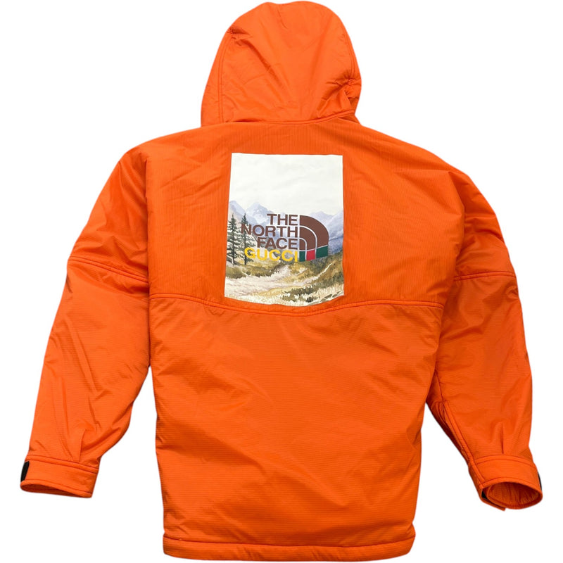 Men's X North Face Down Jacket Orange Size M