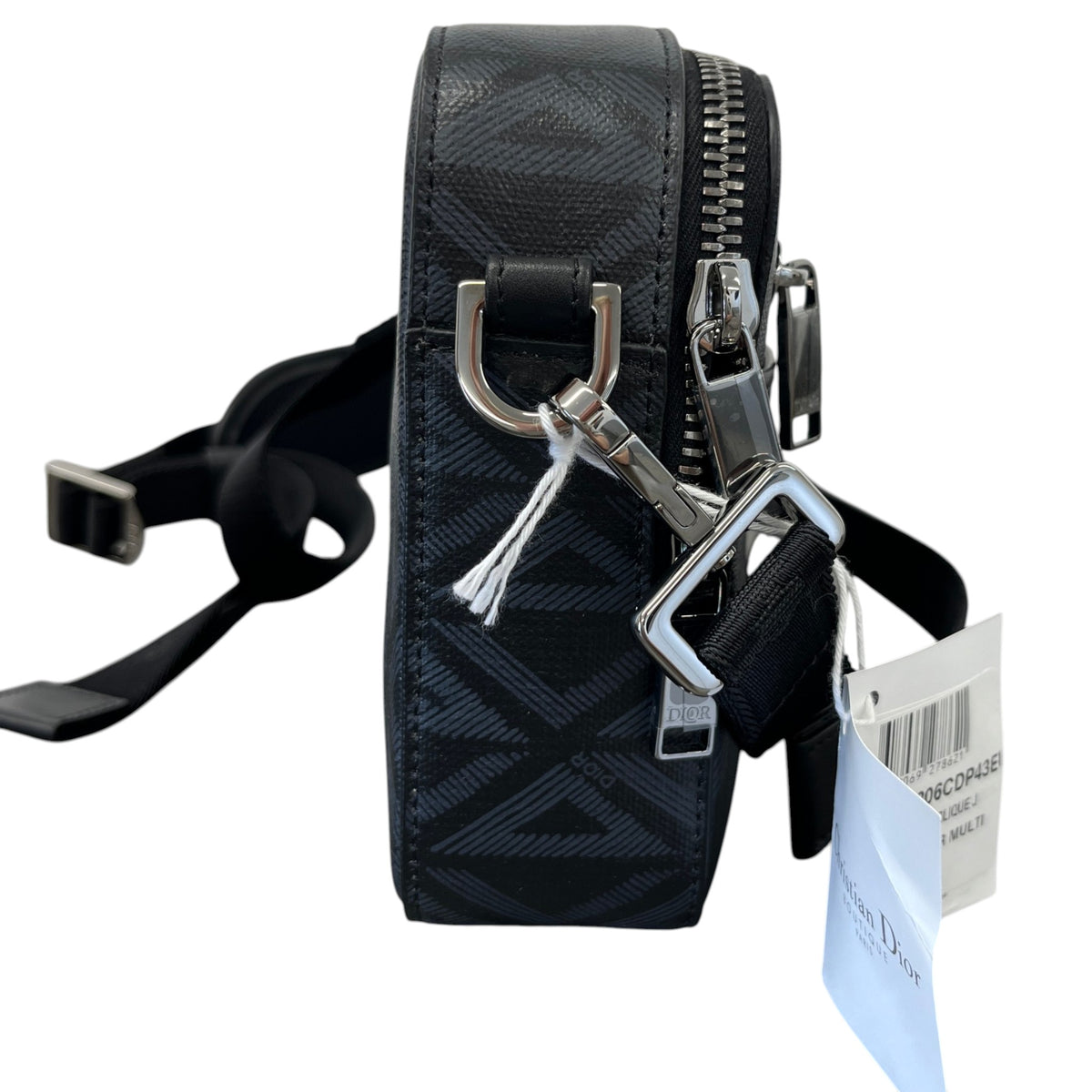 Men's CD Diamond Safari Messenger Bag Black - Photo 7