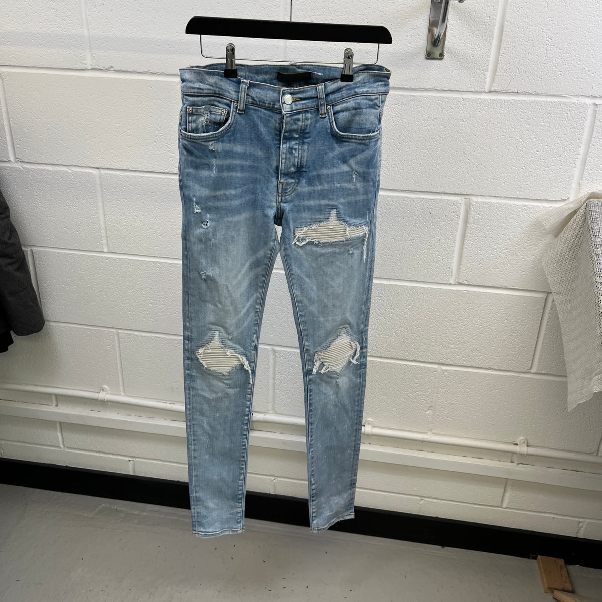 Men's MX1 Distressed Jeans Blue Size S / W30 - Photo 10