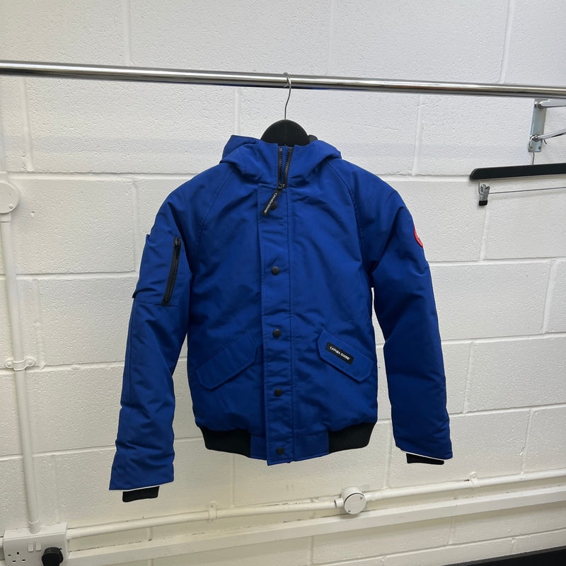 Men's Junior Rundle Bomber Down Jacket Blue Size XXS