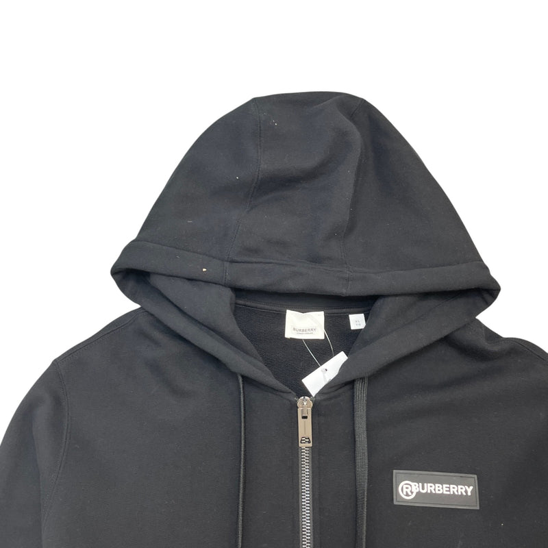 Men's Checkered Sleeve Hoodie Black Size XL