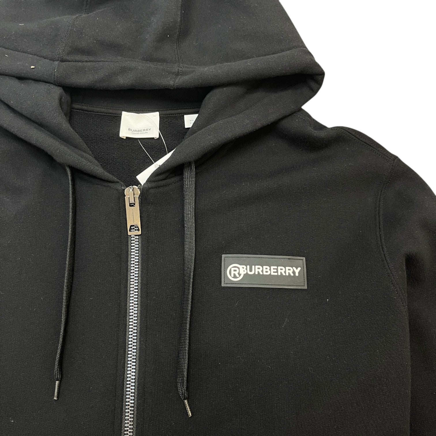 Men's Checkered Sleeve Hoodie Black Size XL - Photo 12