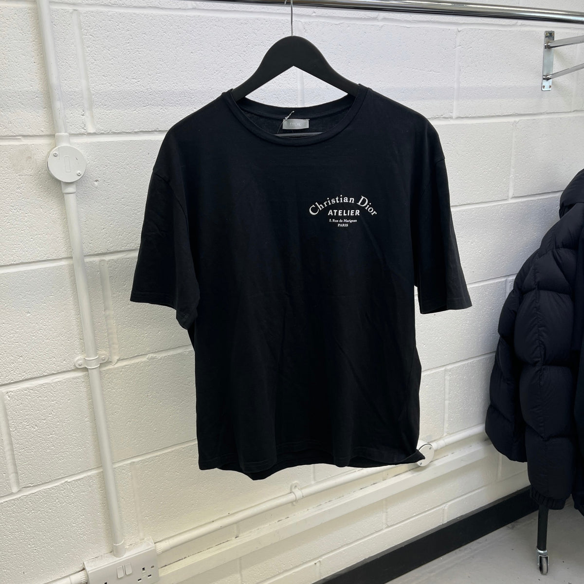 Men's Atelier Logo T-Shirt Black Size L - Photo 6