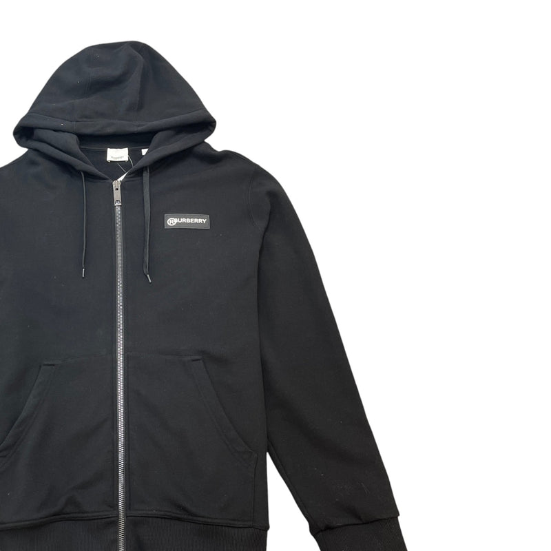 Men's Checkered Sleeve Hoodie Black Size XL