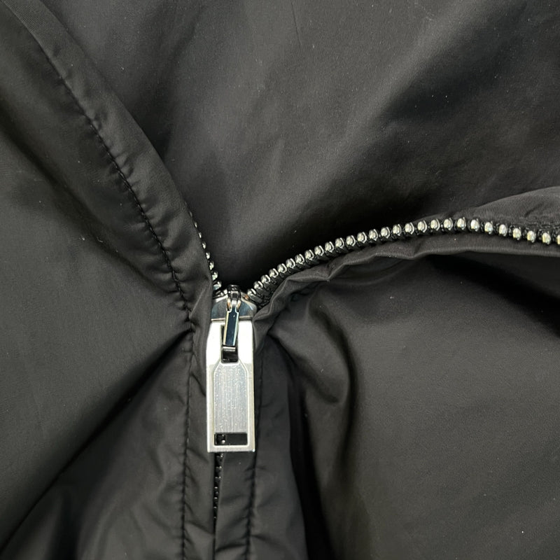 Men's Gg Zip Up Logo Print Windbreaker Black Size IT 48 / M