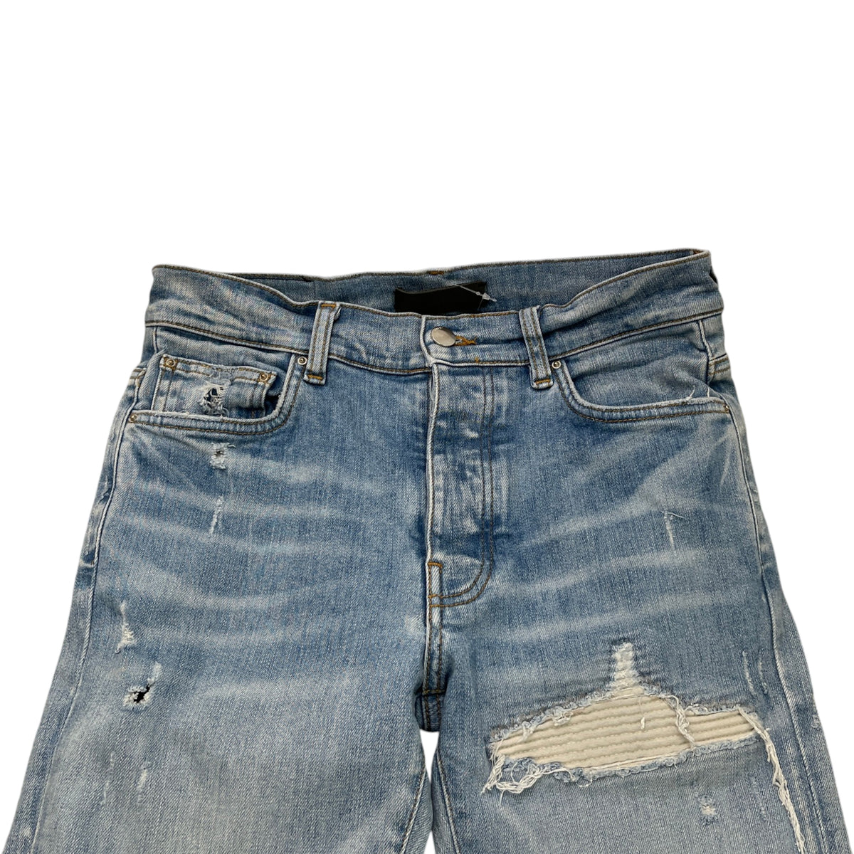 Men's MX1 Distressed Jeans Blue Size S / W30 - Photo 6