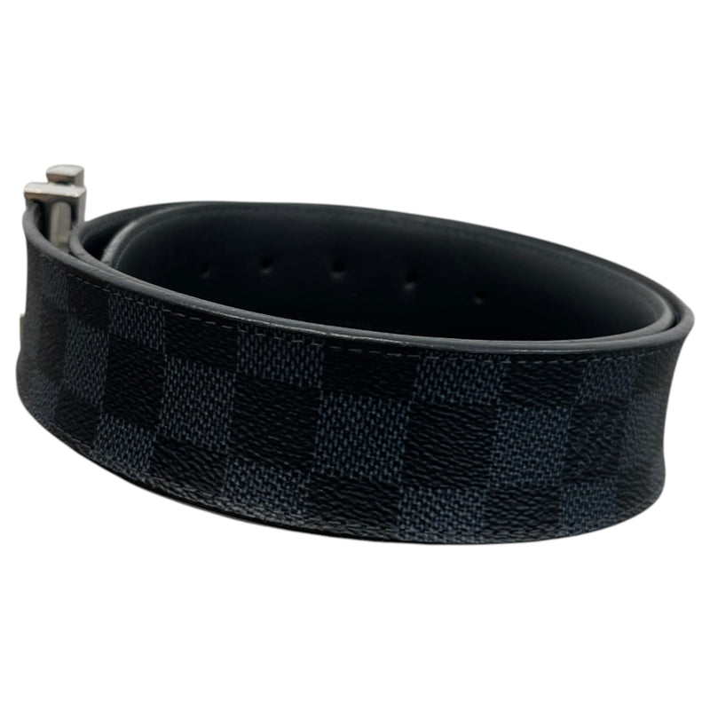 Men's LV Initials Damier Colbalt Belt Charcoal Size 30"