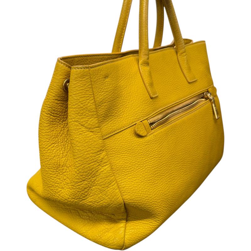 Women's Zip Tote Handbag Yellow