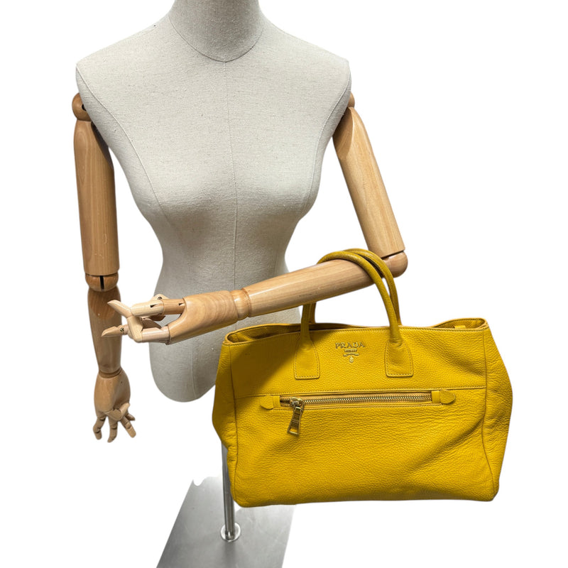 Women's Zip Tote Handbag Yellow