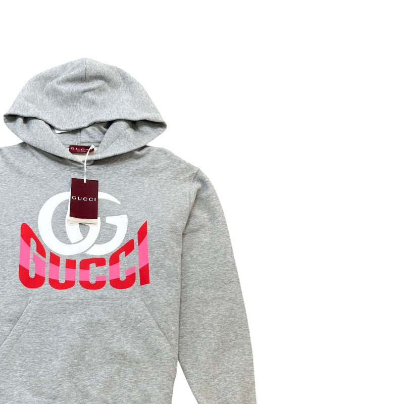 Women's Logo Print Hoodie Grey Size M