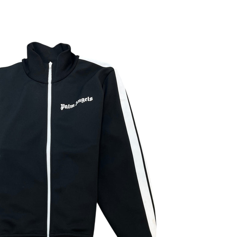 Men's Logo Print Track Jacket Black Size M