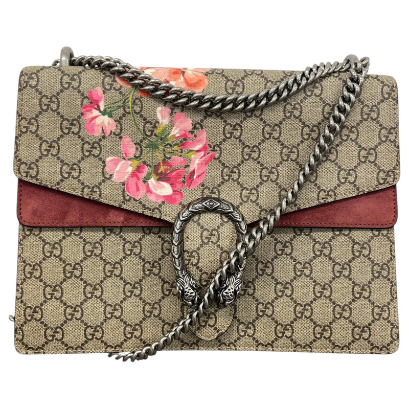 Women's Medium GG Supreme Blooms Dionysus Handbag Beige