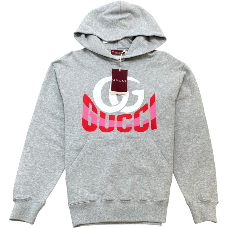 Women's Logo Print Hoodie Grey Size M
