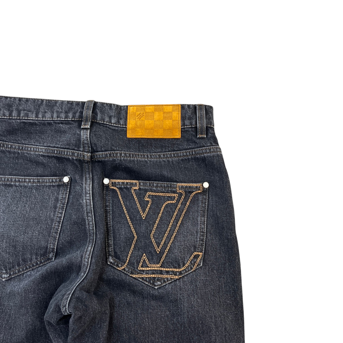 Men's LV Skate Jeans Black Size W29 - Photo 5