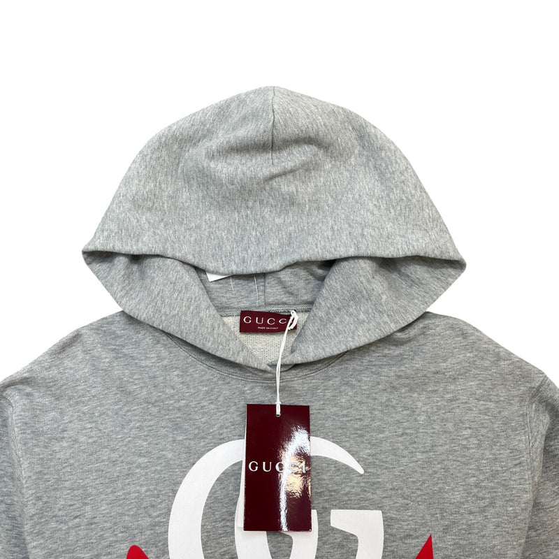 Women's Logo Print Hoodie Grey Size M