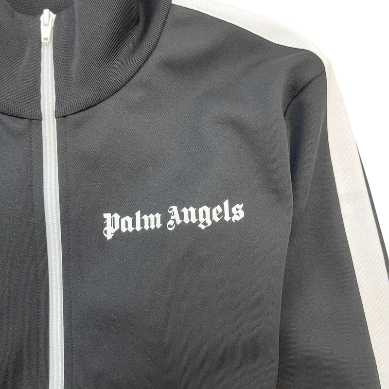 Men's Logo Print Track Jacket Black Size M