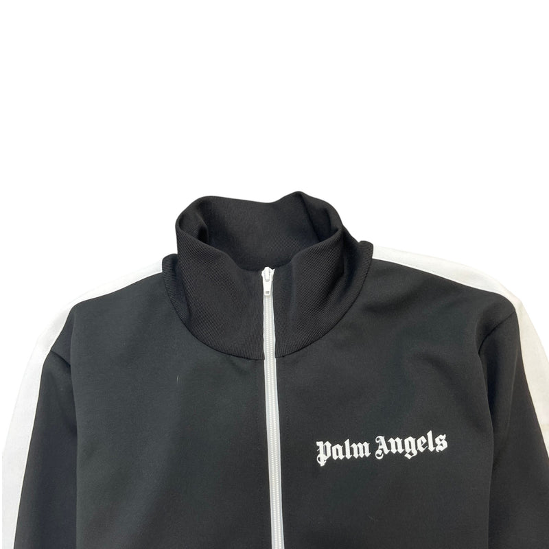 Men's Logo Print Track Jacket Black Size M