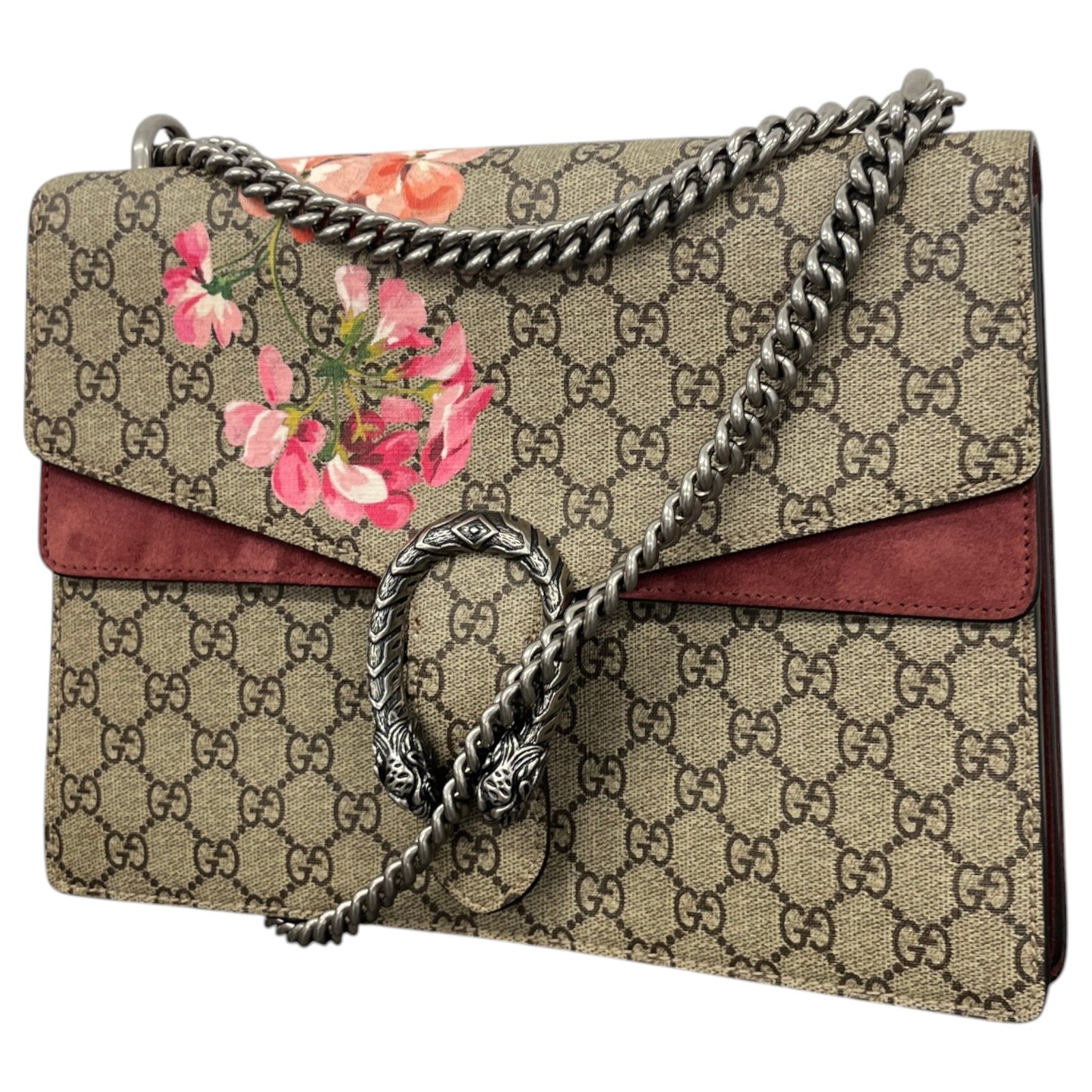 Women's Medium GG Supreme Blooms Dionysus Handbag Beige - Photo 5