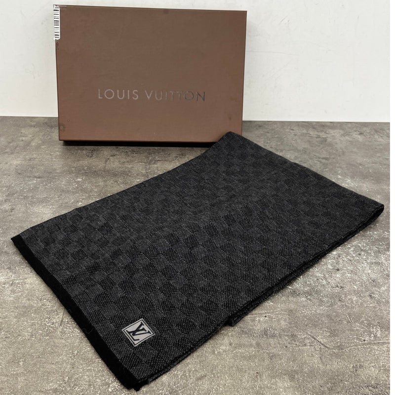 Men's Petit Damier Scarf Black
