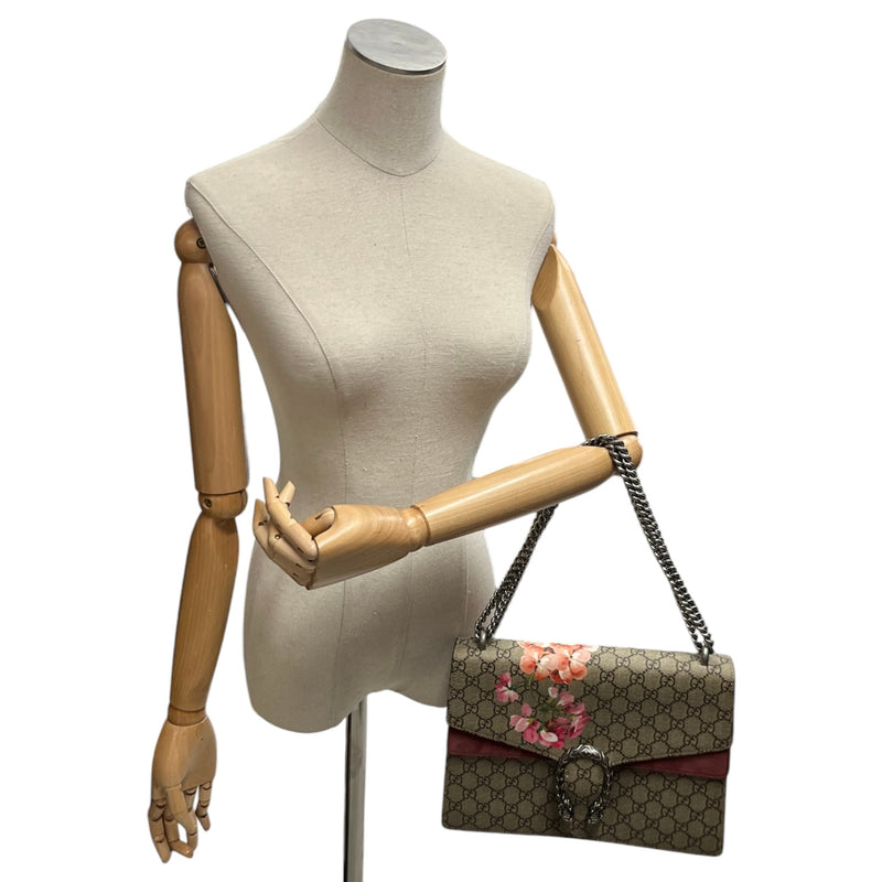 Women's Medium GG Supreme Blooms Dionysus Handbag Beige