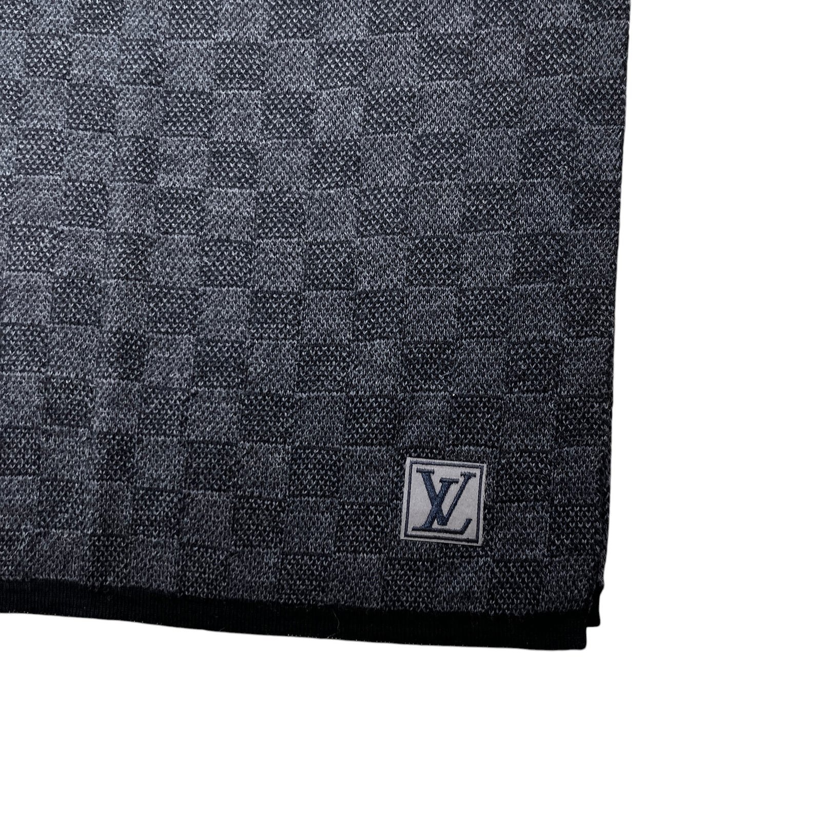 Men's Petit Damier Scarf Black - Photo 4