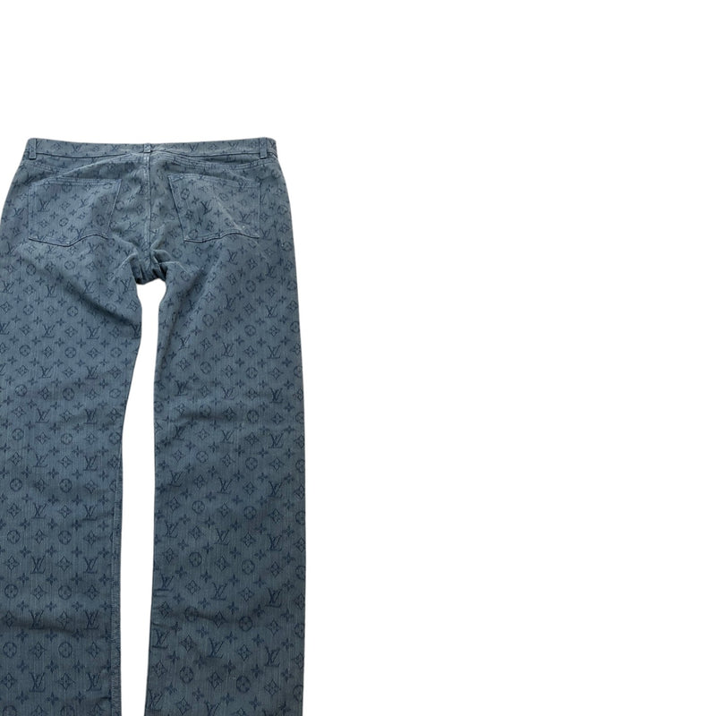 Men's X Virgil Abloh Monogram Slim Jeans Blue Size Waist 32"