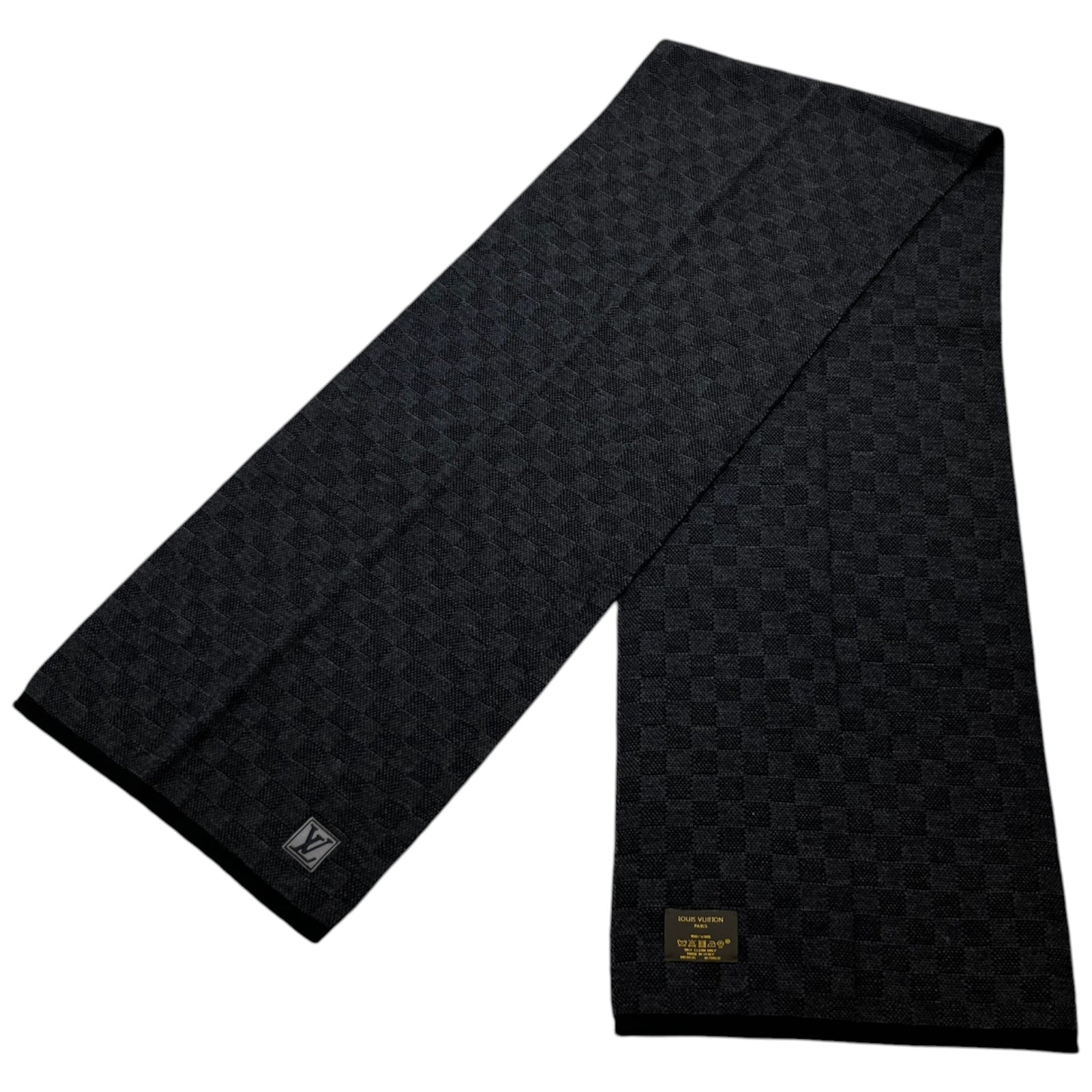 Men's Petit Damier Scarf Black - Photo 1