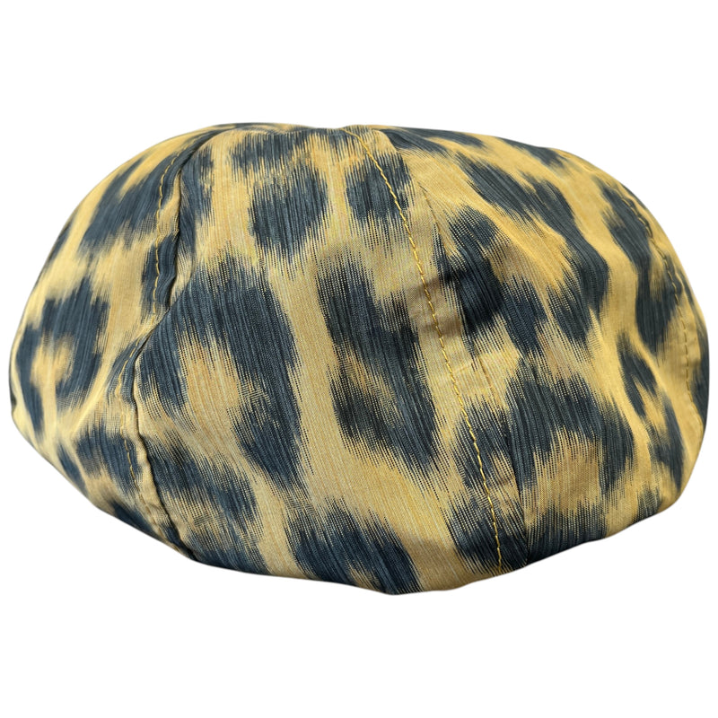 Leopard Printed Beret Hat Black