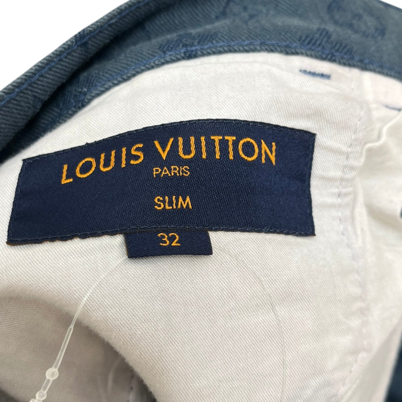 Men's X Virgil Abloh Monogram Slim Jeans Blue Size Waist 32"